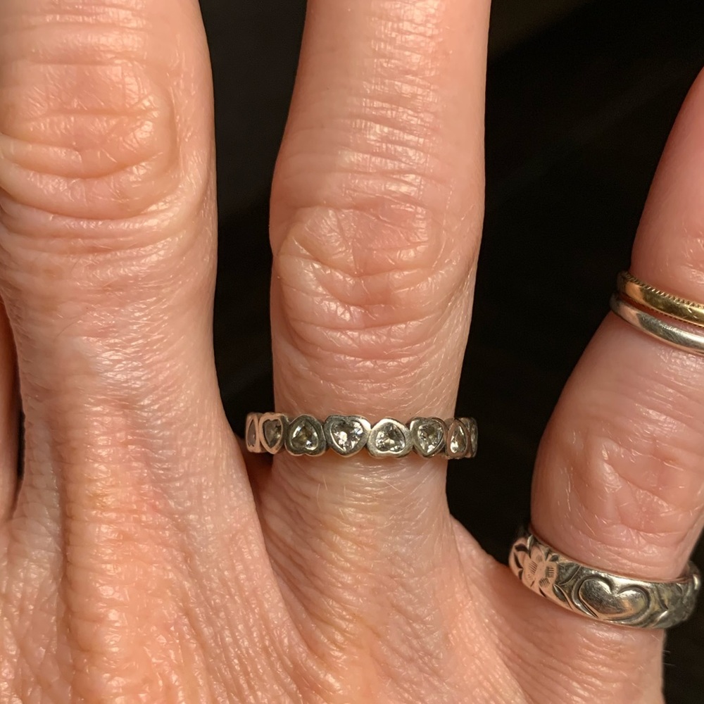 Pandora Silver FOREVER MORE Heart Ring